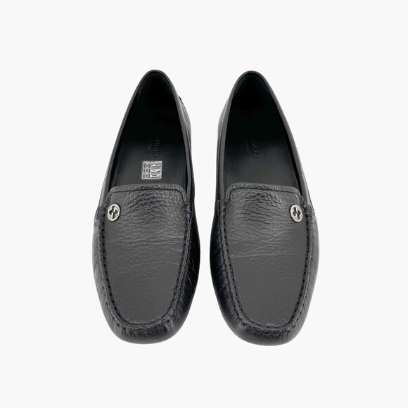 Gucci Interlocking GG Driving Loafers EU 36.5 US 6.5 Black Leather Flat Shoe - Picture 3 of 14